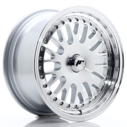 Japan Racing JR10 Alloy Wheel 15" x 7" ET30 3x112, 4x100, 4x108, 4x110, 4x114.3, 5x100, 5x105, 5x108, 5x110, 5x112, 5x114.3, 5x115, 5x118, 5x120 - Silver
