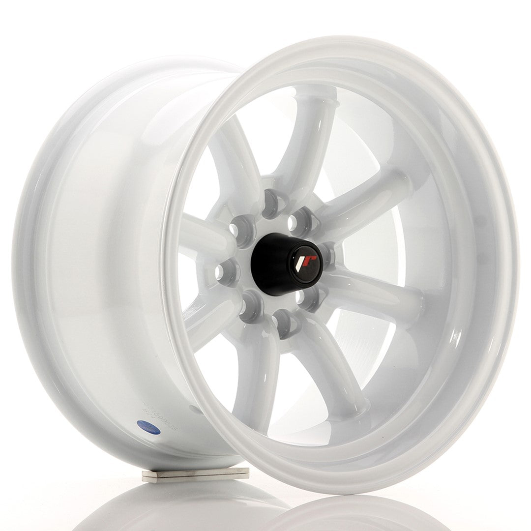 Japan Racing JR19 Alloy Wheel 15" x 9" ET-13 4x100, 4x114.3 - White