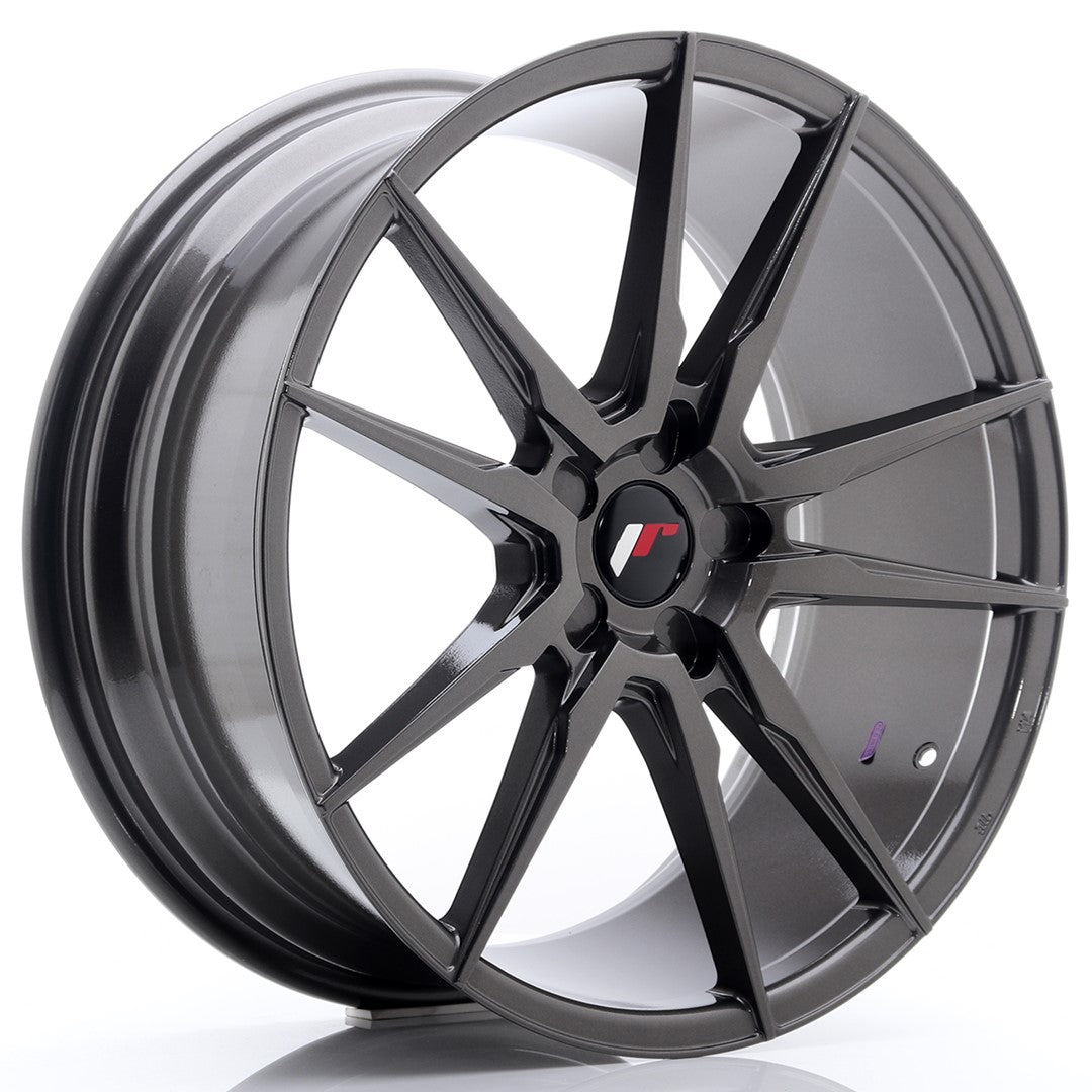 Japan Racing JR21 Alloy Wheel 20" x 8,5" ET20, 21, 22, 23, 24, 25, 26, 27, 28, 29, 30, 31, 32, 33, 34, 35, 36, 37, 38, 39, 40 5x108, 5x110, 5x112, 5x114.3, 5x115, 5x118, 5x120, 5x120.65, 5x127, 5x130 - Hyper Gray