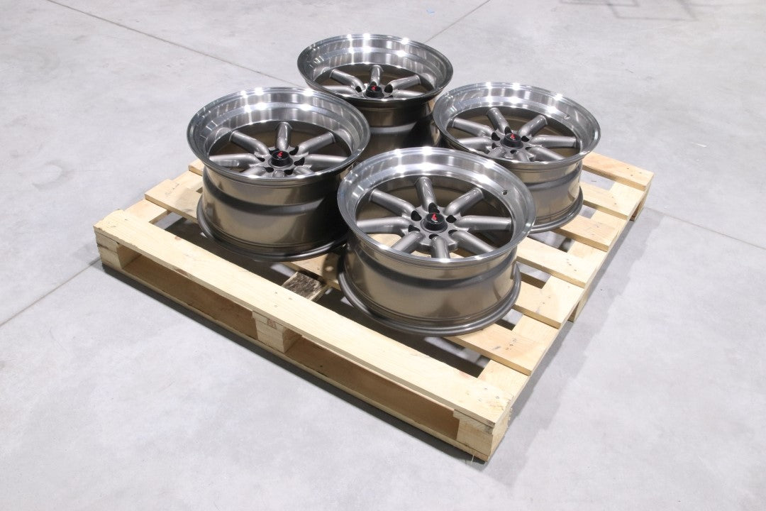 Japan Racing Complete Sets Alloy Wheel 17" x 8";9" ET-25, 0 3x112 - Gun metal