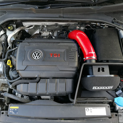 Ramair Red Ramair Heat Shield Intake Kit Turbo Elbow Included Blue Intake Hose VW MK7 Golf GTI & R, Audi A3, S3 8V, Seat Leon Cupra 280 & Skoda Octavia RS