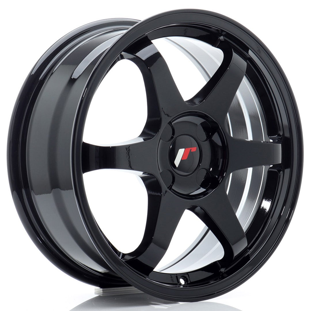 Japan Racing JR3 Alloy Wheel 17" x 7" ET20, 21, 22, 23, 24, 25, 26, 27, 28, 29, 30, 31, 32, 33, 34, 35, 36, 37, 38, 39, 40, 41, 42 4x100, 4x108, 4x110, 4x114.3 - Black