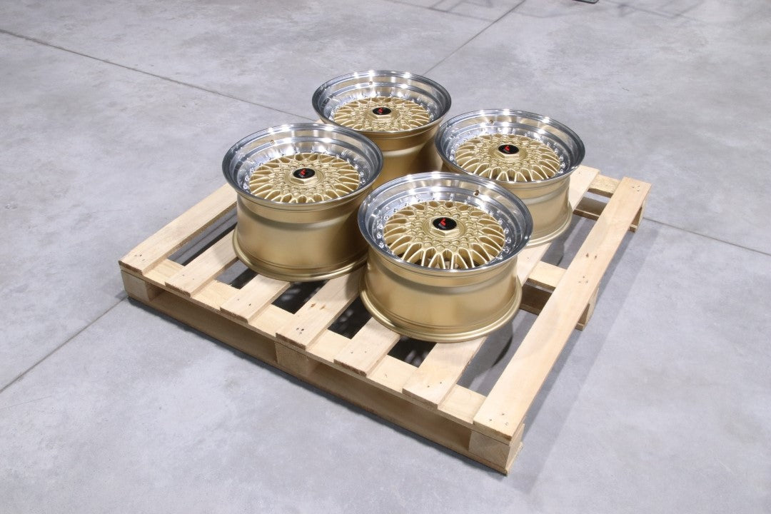 Japan Racing Complete Sets Alloy Wheel 16" x 8";9" ET20, 25 3x112 - Gold
