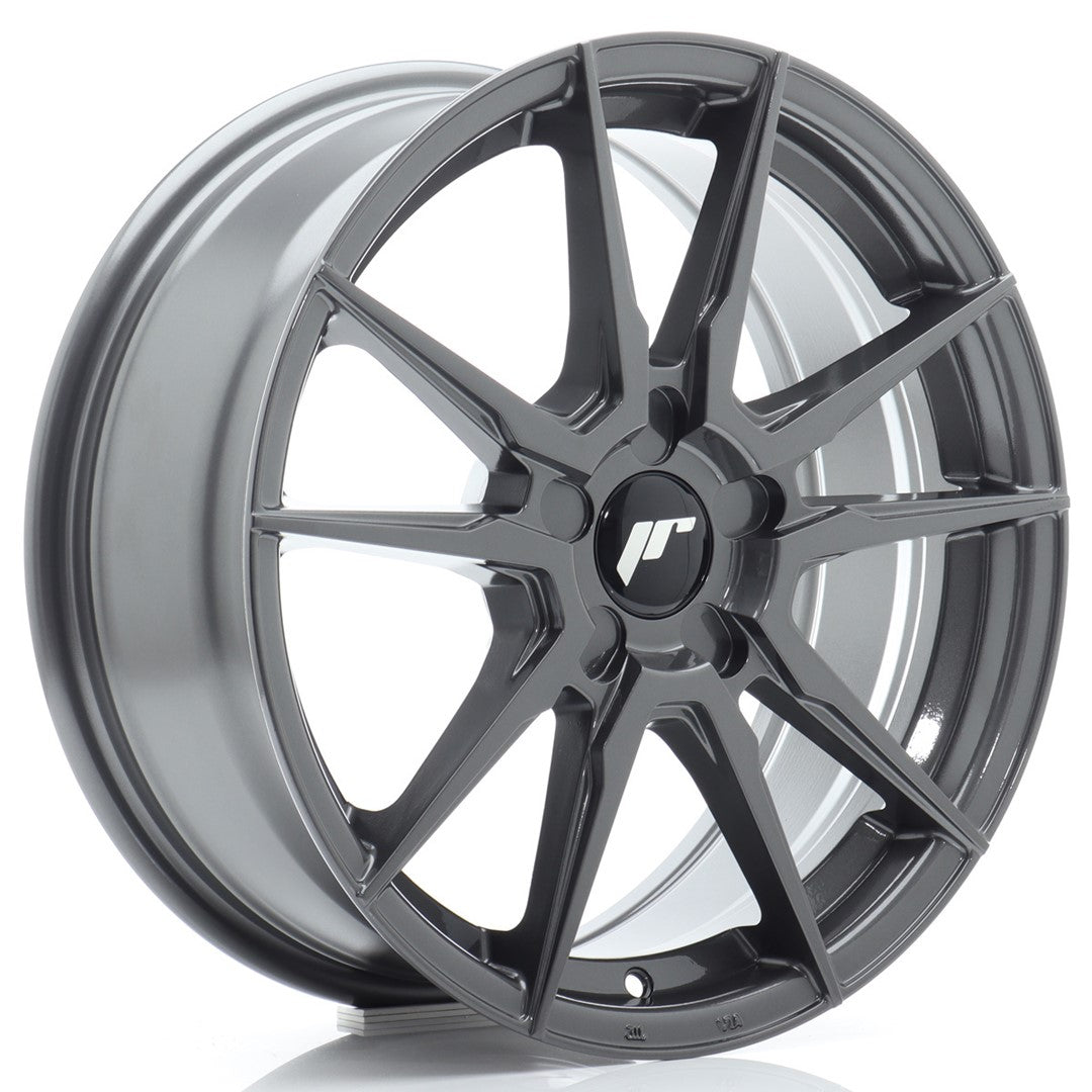 Japan Racing JR21 Alloy Wheel 17" x 7" ET20, 21, 22, 23, 24, 25, 26, 27, 28, 29, 30, 31, 32, 33, 34, 35, 36, 37, 38, 39, 40 5x100, 5x105, 5x108, 5x110, 5x112, 5x114.3, 5x115, 5x118, 5x120 - Hyper Gray