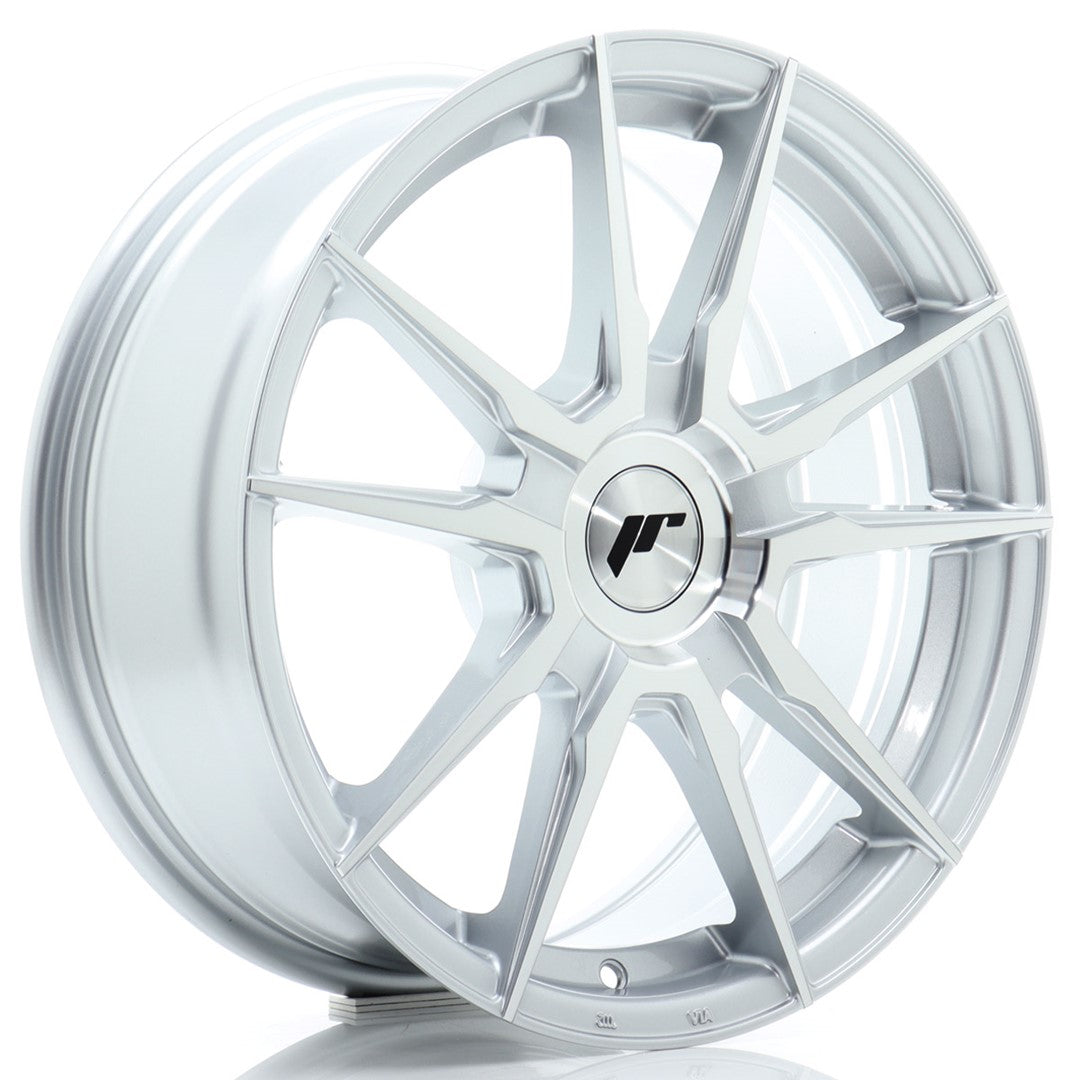 Japan Racing JR21 Alloy Wheel 17" x 7" ET20, 21, 22, 23, 24, 25, 26, 27, 28, 29, 30, 31, 32, 33, 34, 35, 36, 37, 38, 39, 40 4x100, 4x108, 4x110, 4x114.3, 5x100, 5x105, 5x108, 5x110, 5x112, 5x114.3, 5x115, 5x118, 5x120 - Silver