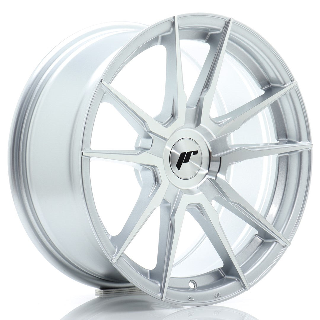 Japan Racing JR21 Alloy Wheel 17" x 9" ET20, 21, 22, 23, 24, 25, 26, 27, 28, 29, 30, 31, 32, 33, 34, 35, 36, 37, 38, 39, 40, 41, 42, 43, 44, 45 4x100, 4x108, 4x110, 4x114.3, 5x100, 5x105, 5x108, 5x110, 5x112, 5x114.3, 5x115, 5x118, 5x120 - Silver