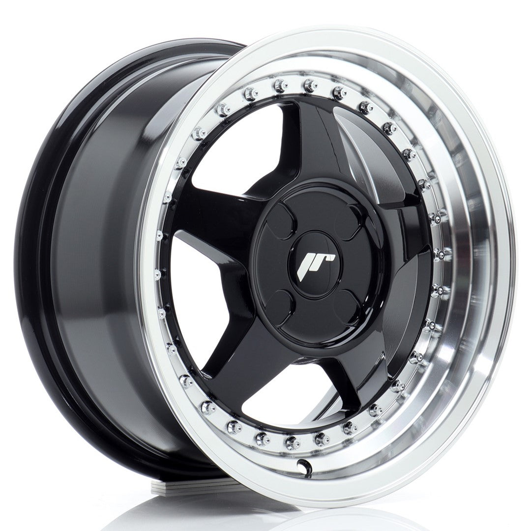 Japan Racing JR6 Alloy Wheel 15" x 7" ET20, 21, 22, 23, 24, 25, 26, 27, 28, 29, 30, 31, 32, 33, 34, 35 4x98, 4x100, 4x108, 4x110, 4x114.3 - Black