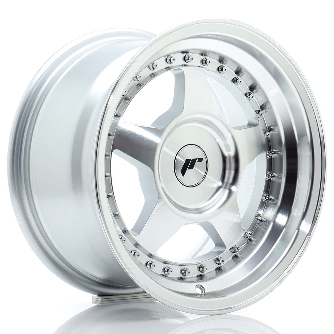 Japan Racing JR6 Alloy Wheel 15" x 8" ET25 3x112, 4x98, 4x100, 4x108, 4x110, 4x114.3, 5x98, 5x100, 5x105, 5x108, 5x110, 5x112, 5x114.3 - Silver