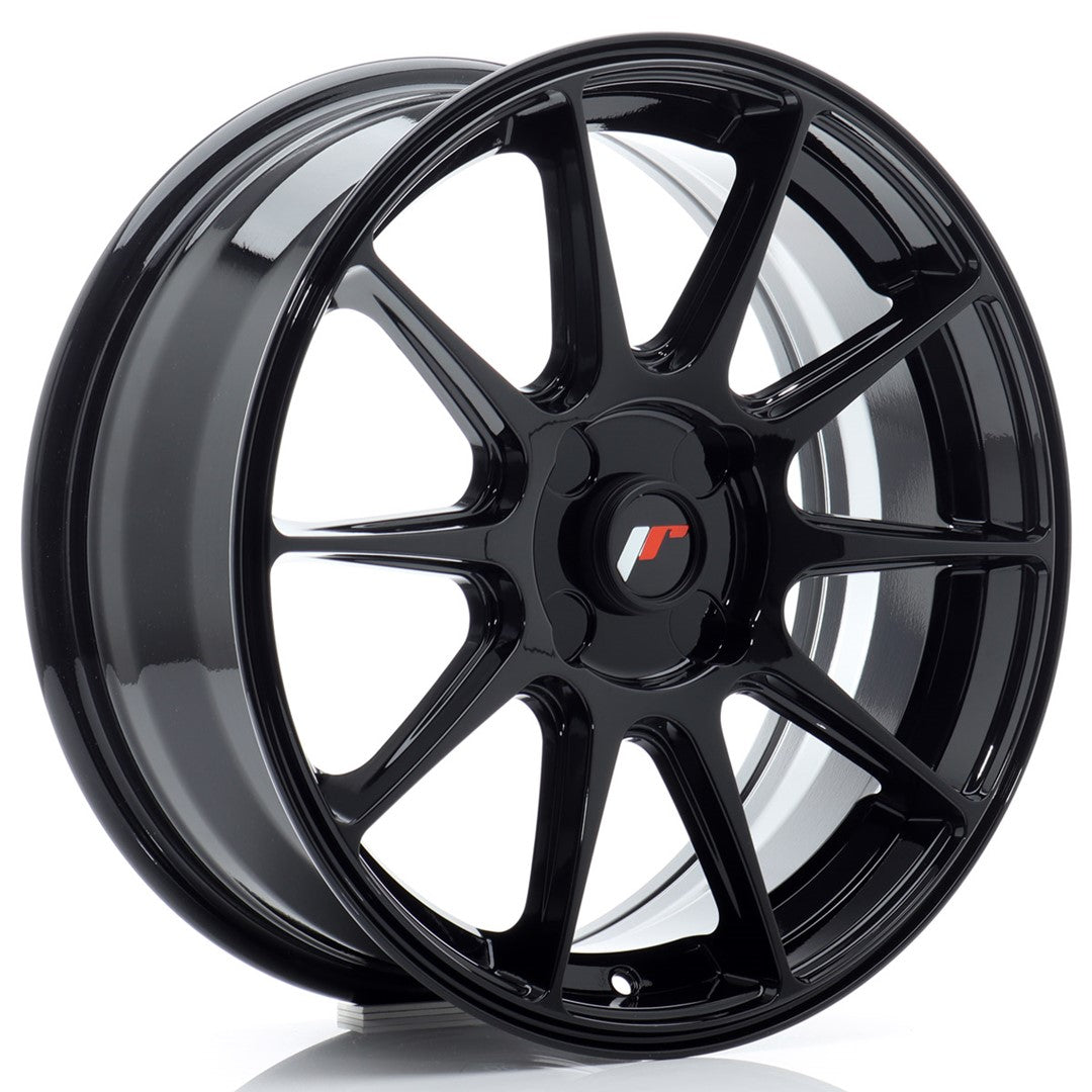 Japan Racing JR11 Alloy Wheel 17" x 7" ET20, 21, 22, 23, 24, 25, 26, 27, 28, 29, 30, 31, 32, 33, 34, 35, 36, 37, 38 4x98, 4x100, 4x108, 4x110, 4x114.3 - Black