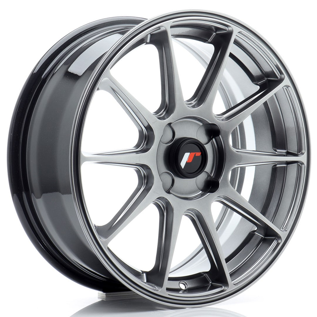 Japan Racing JR11 Alloy Wheel 17" x 7" ET20, 21, 22, 23, 24, 25, 26, 27, 28, 29, 30, 31, 32, 33, 34, 35, 36, 37, 38 4x98, 4x100, 4x108, 4x110, 4x114.3 - Hyper Black