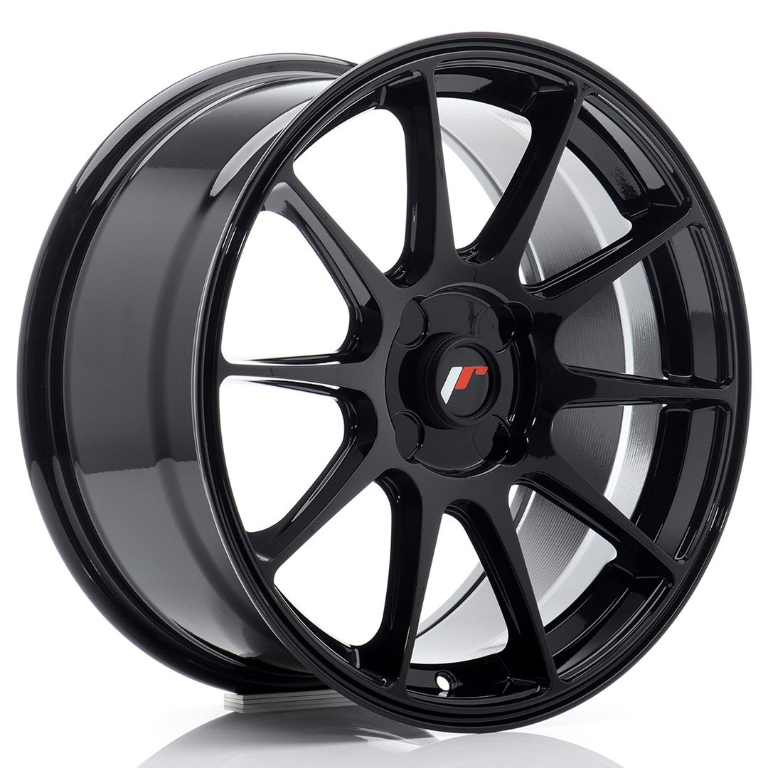 Japan Racing JR11 Alloy Wheel 17" x 8" ET20, 21, 22, 23, 24, 25, 26, 27, 28, 29, 30, 31, 32, 33, 34, 35 4x98, 4x100, 4x108, 4x110, 4x114.3 - Black