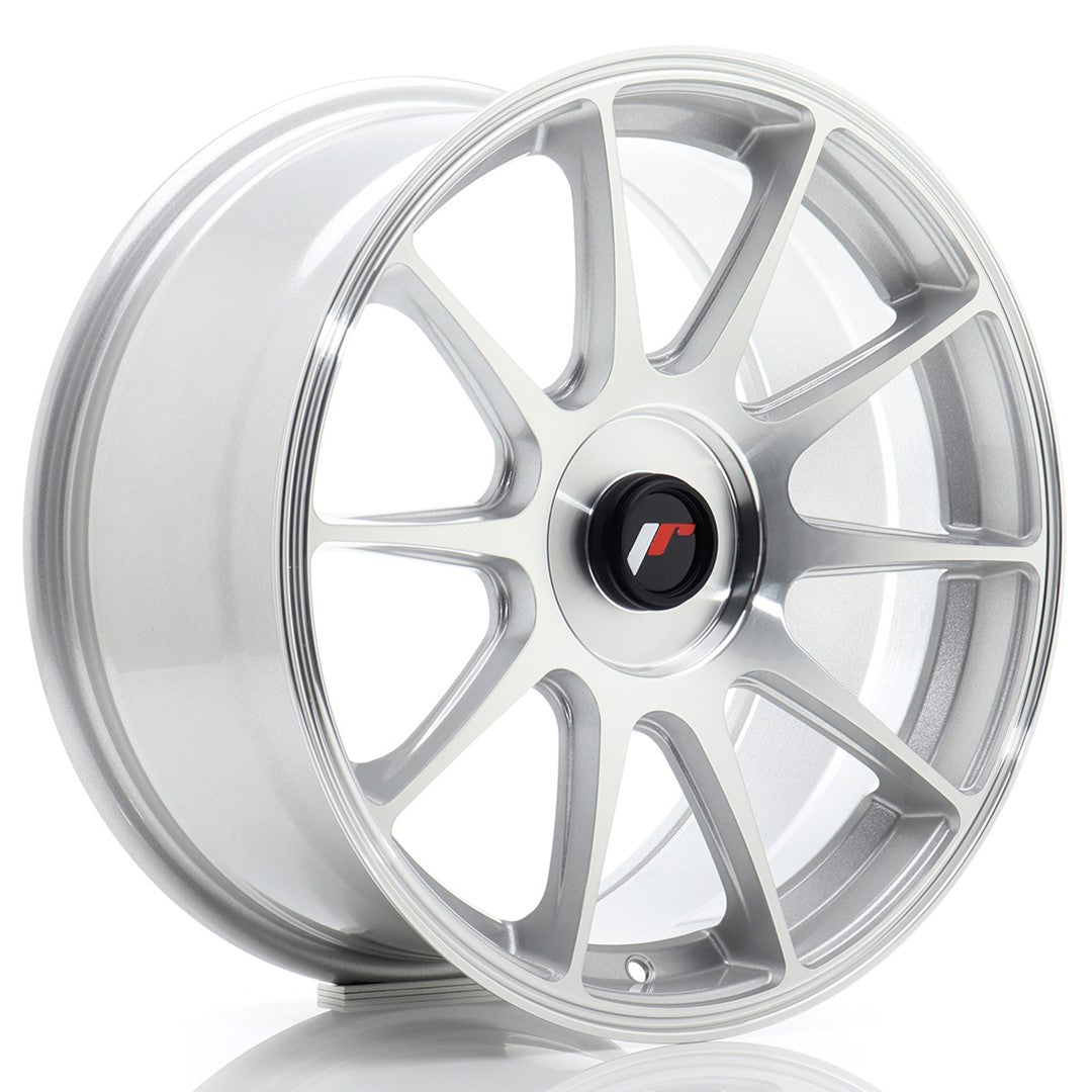 Japan Racing JR11 Alloy Wheel 17" x 8" ET20, 21, 22, 23, 24, 25, 26, 27, 28, 29, 30, 31, 32, 33, 34, 35 3x112, 4x100, 4x108, 4x110, 4x114.3, 5x100, 5x105, 5x108, 5x110, 5x112, 5x114.3 - Silver