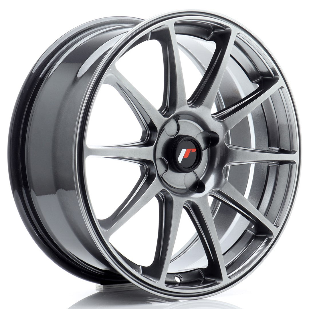 Japan Racing JR11 Alloy Wheel 18" x 7,5" ET20, 21, 22, 23, 24, 25, 26, 27, 28, 29, 30, 31, 32, 33, 34, 35, 36, 37, 38, 39, 40 4x100, 4x108, 4x110, 4x114.3 - Hyper Black