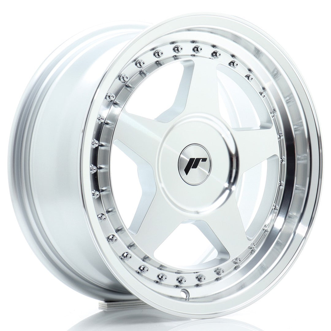 Japan Racing JR6 Alloy Wheel 16" x 7" ET20, 21, 22, 23, 24, 25, 26, 27, 28, 29, 30, 31, 32, 33, 34, 35 3x112, 4x98, 4x100, 4x108, 4x110, 4x114.3, 5x98, 5x100, 5x105, 5x108, 5x110, 5x112, 5x114.3 - Silver