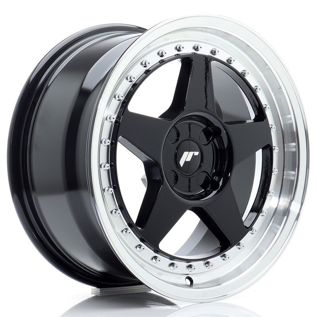 Japan Racing JR6 Alloy Wheel 17" x 8" ET20, 21, 22, 23, 24, 25, 26, 27, 28, 29, 30, 31, 32, 33, 34, 35 4x100, 4x108, 4x110, 4x114.3 - Black