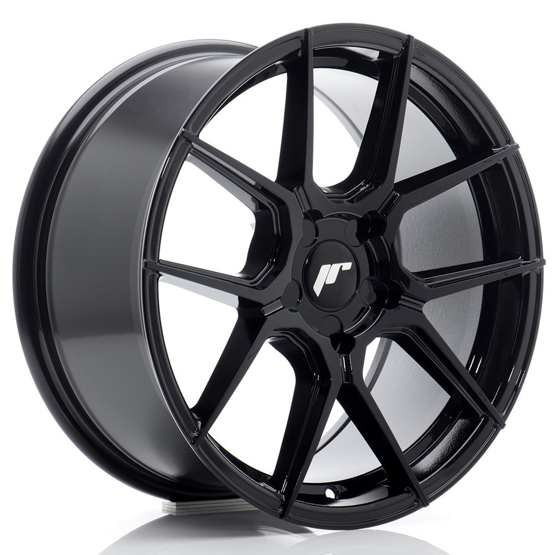 Japan Racing JR30 Alloy Wheel 17" x 8" ET20, 21, 22, 23, 24, 25, 26, 27, 28, 29, 30, 31, 32, 33, 34, 35, 36, 37, 38, 39, 40 5x100, 5x105, 5x108, 5x110, 5x112, 5x114.3, 5x115, 5x118, 5x120 - Black