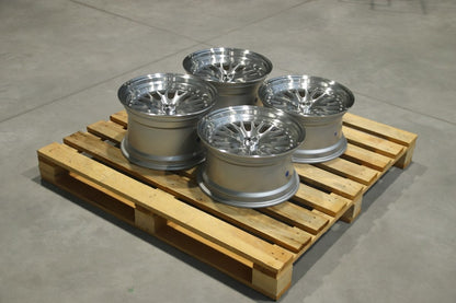 Japan Racing Complete Sets Alloy Wheel 15" x 8";9" ET0, 20 4x108 - Silver