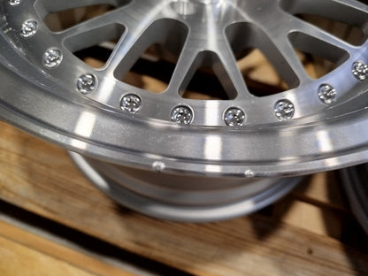 Japan Racing Complete Sets Alloy Wheel 15" x 8";9" ET0, 20 4x108 - Silver