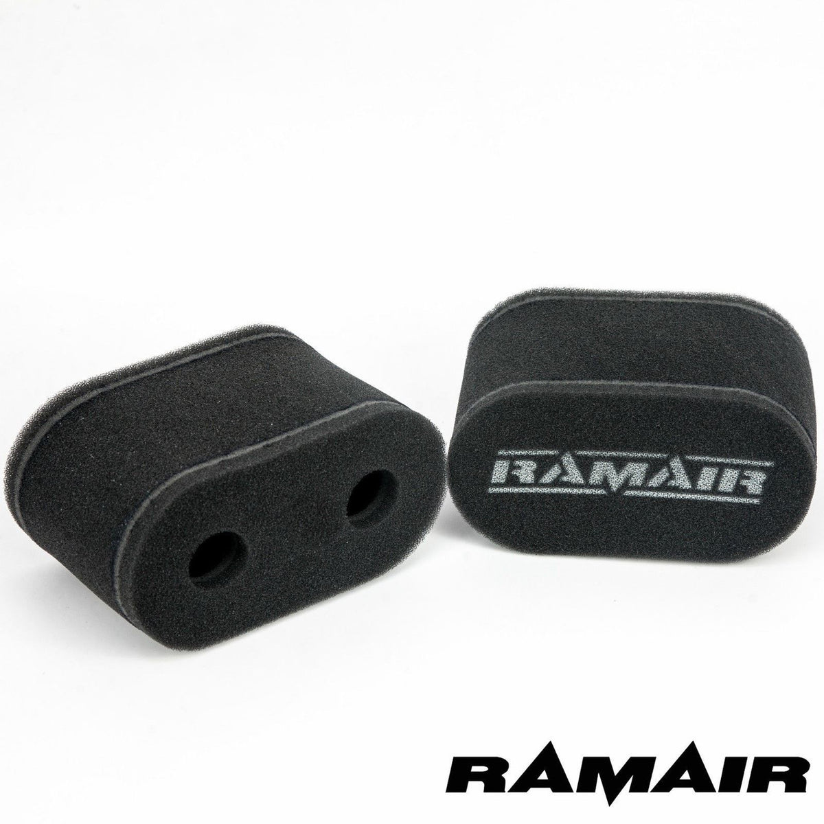 Ramair - 2x Twin Inlet Motorcycle Carb Sock Air Filter - 107mm