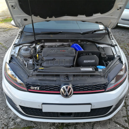 Ramair Blue Ramair Heat Shield Intake Kit Turbo Elbow Included Blue Intake Hose VW MK7 Golf GTI & R, Audi A3, S3 8V, Seat Leon Cupra 280 & Skoda Octavia RS