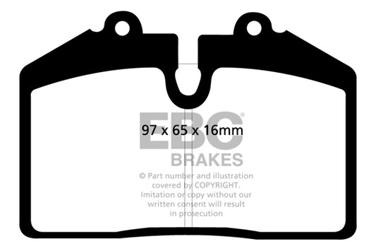 AUDI RS2 8C Ebc brakes Yellow rear brake pads