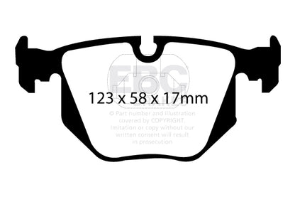 BMW M5 E39 Ebc brakes Yellow rear brake pads DP41118R