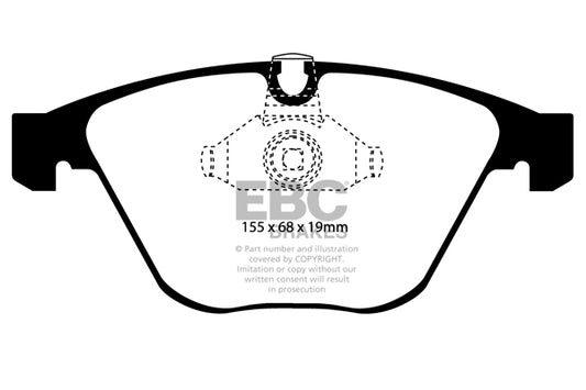 BMW E82 1M Coupé 340 PS EBC Bremsen Gelbe Bremsbeläge vorne