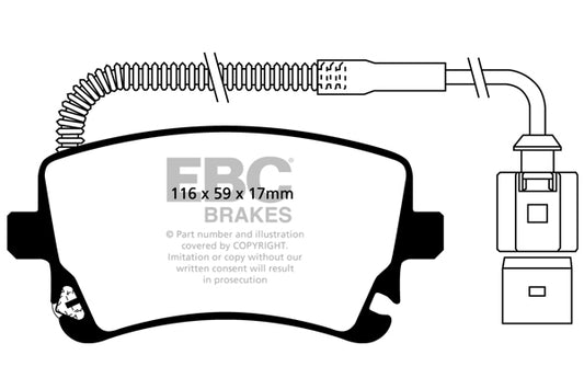 AUDI RS4 B7 414 PS EBC-Bremsen Gelbe Bremsbeläge hinten