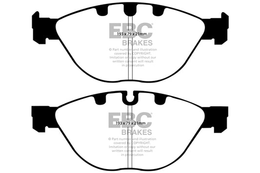 BMW M5 E60 EBC Bremsen Gelbe Bremsbeläge vorne