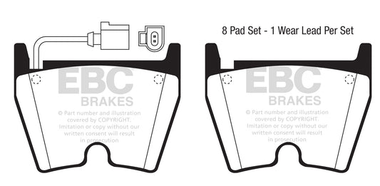 AUDI RS3 8V Limousine EBC Brakes Gelbe Bremsbeläge vorne