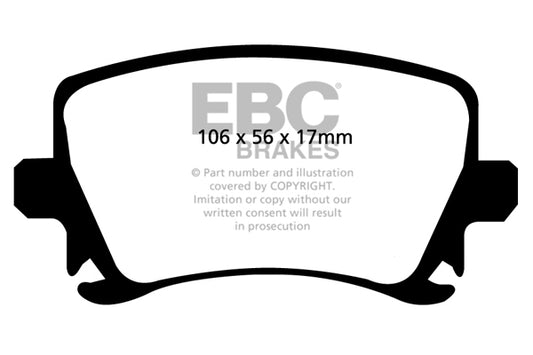 AUDI RS3 8P EBC Bremsen Gelbe Bremsbeläge hinten
