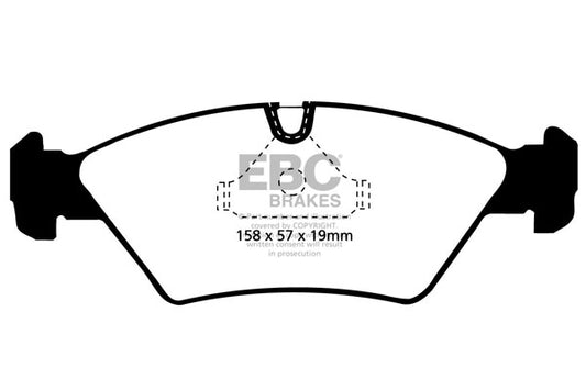 BMW M3 E30 2.3 88-91 EBC Bremsen Gelbe Bremsbeläge vorne