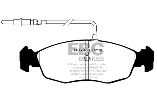 CITROEN Saxo VTS Ebc-Bremsen Gelbe Bremsbeläge vorne