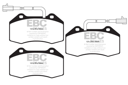 ABARTH 595 EsseEsse 2021- 180 hp Ebc brakes Yellow front brake pads