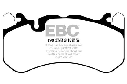 AUDI RS6 C6 571 PS EBC-Bremsen Gelbe Bremsbeläge vorne