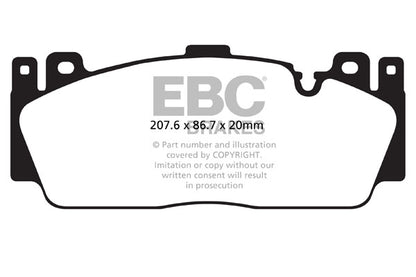 BMW M6 F06 Ebc brakes Yellow front brake pads