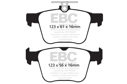 AUDI S3 8V 310 PS EBC-Bremsen Gelbe Bremsbeläge hinten