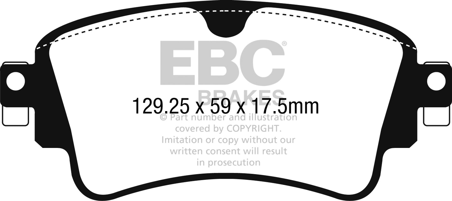 AUDI RS4 B9 17-19 450 CV Freni EBC Pastiglie freno posteriori gialle