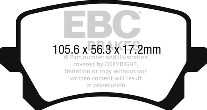 AUDI RSQ3 8U 310 PS Ebc-Bremsen Gelbe Bremsbeläge hinten