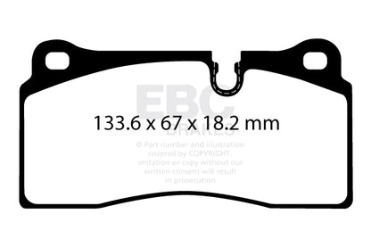 BMW M2 CS F87 Ebc brakes Yellow rear brake pads