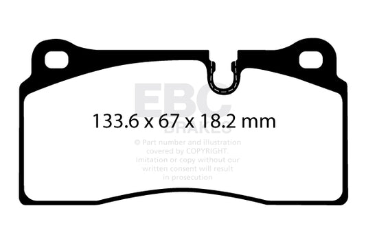 BMW M2 CS F87 EBC Bremsen Gelbe Bremsbeläge hinten