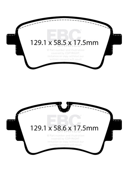 AUDI RS4 B9 19-24 450 CV Freni Ebc Pastiglie freno posteriori gialle