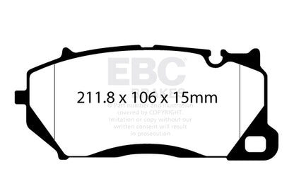 AUDI RS7 4G9 630 PS Ebc-Bremsen Gelbe Bremsbeläge vorne