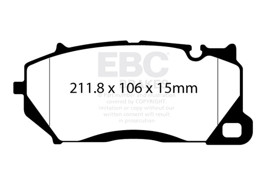 AUDI RSQ8 600 PS Ebc-Bremsen Gelbe Bremsbeläge vorne