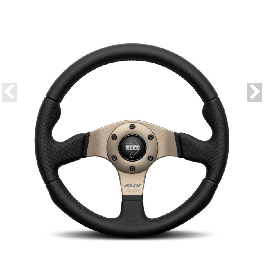 MOMO Race 2.0 Steering Wheel Black Leather Anthracite 320mm