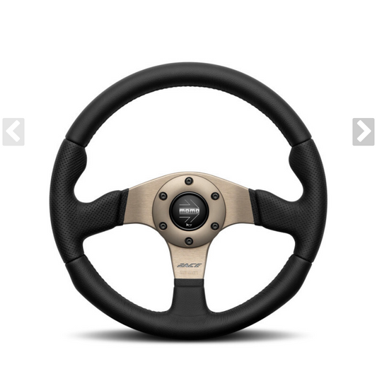 MOMO Race 2.0 Steering Wheel Black Leather Anthracite 320mm