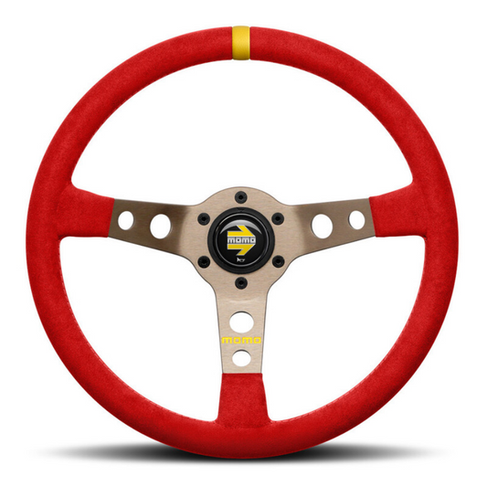 MOMO Mod. 07 Steering Wheel Red Microfiber Anthracite 350mm