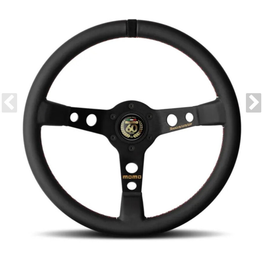 MOMO Mod. 07 Anniversario Steering Wheel Black Leather 350mm
