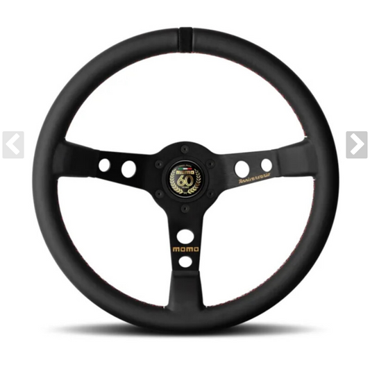MOMO Mod. 07 Anniversario Steering Wheel Black Leather 350mm