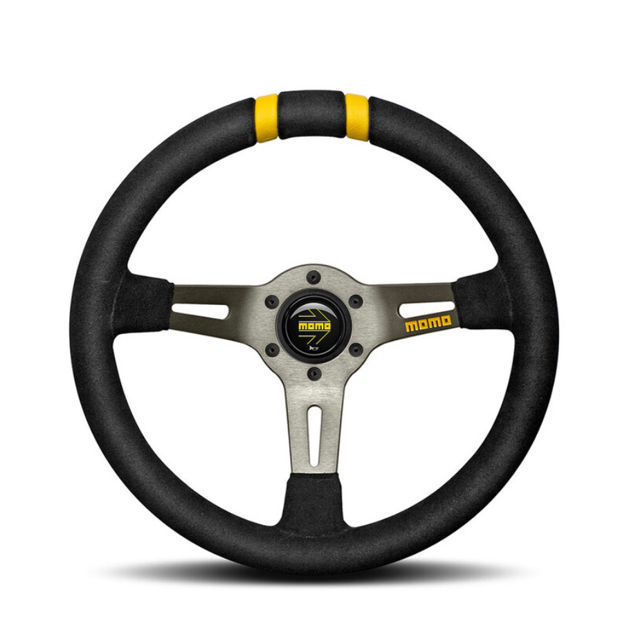 MOMO Drifting Steering Wheel Black Suede Anthracite 330mm